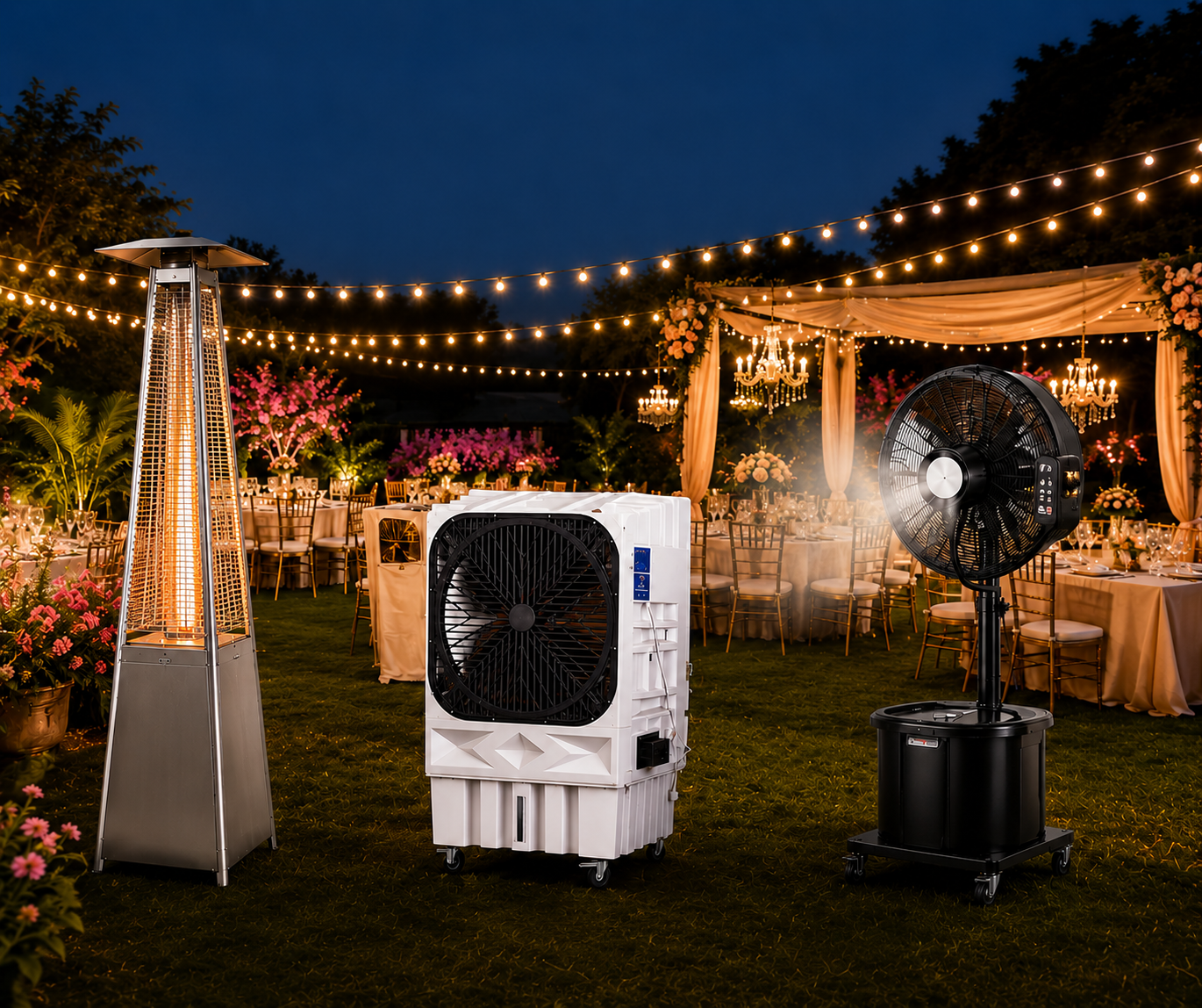 AC on Rent Tower AC Coolers Fans Heaters for Rent Telangana Outdoor Heaters Fans on Rent Coolers