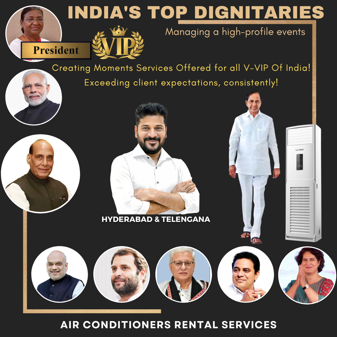 AC on Rent Tower AC Coolers Fans Heaters for Rent Telangana Political Events